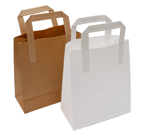 Takeaway Bags White and Brown